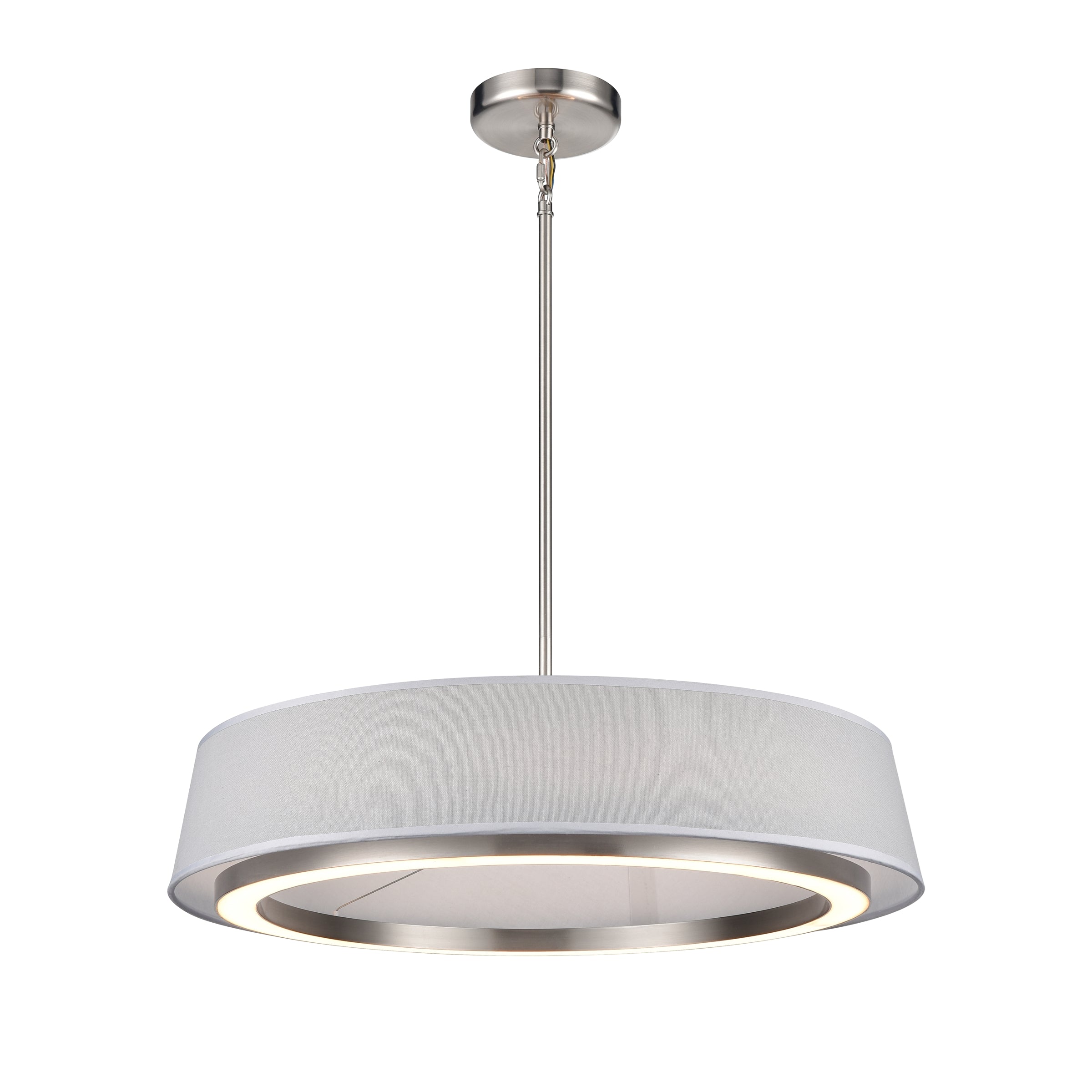 CELENE pendant Nickel, Linen INTEGRATED LED - DVP41024SN+GY-CCT | DVI