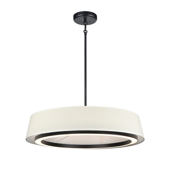 CELENE pendant Nickel, Linen INTEGRATED LED - DVP41024SN+GY-CCT | DVI