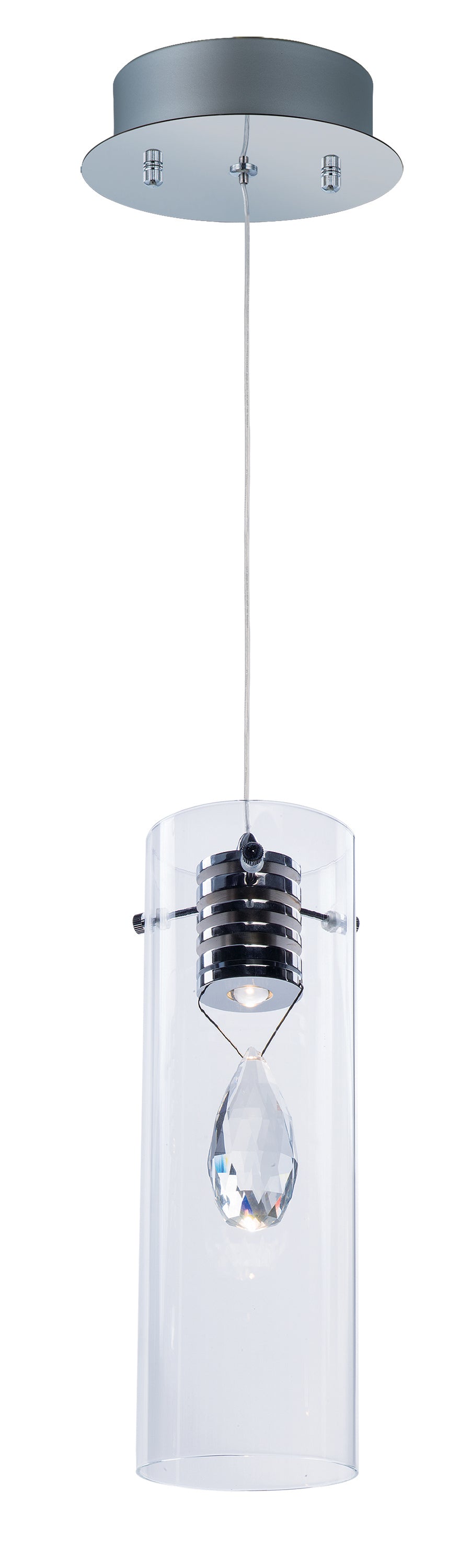 SOLITAIRE Suspension simple Chrome DEL INTÉGRÉ - E21111-18PC | MAXIM/ET2