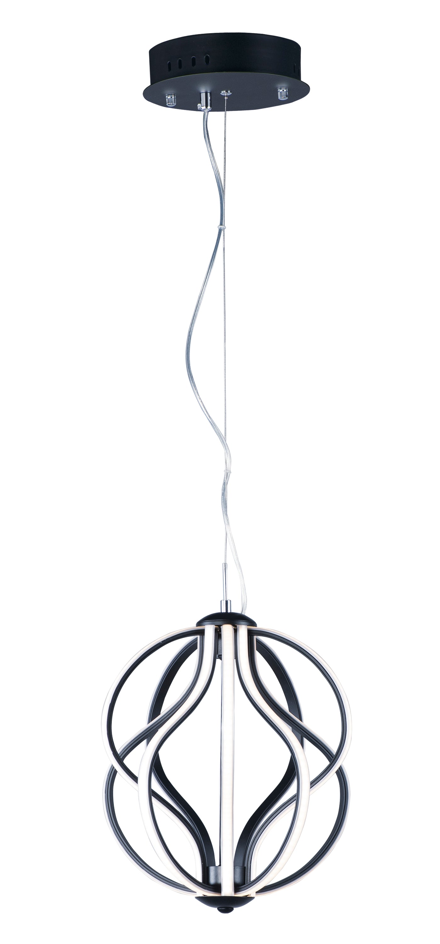 AURA Suspension simple Noir DEL INTÉGRÉ - E21172-BK | MAXIM/ET2