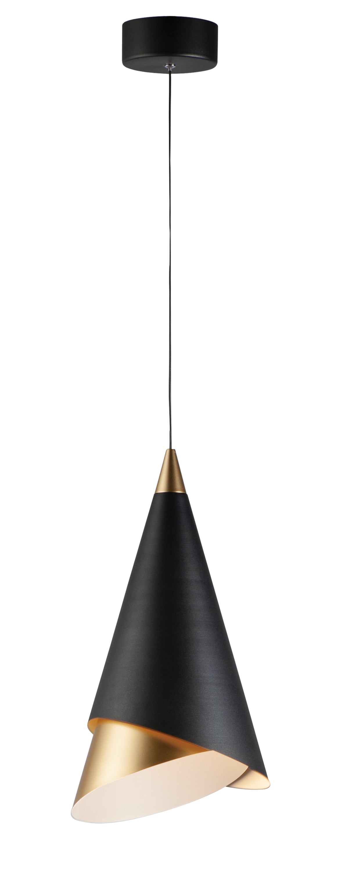MERMAID Pendant Black, Gold INTEGRATED LED - E21448-BKMG | MAXIM/ET2