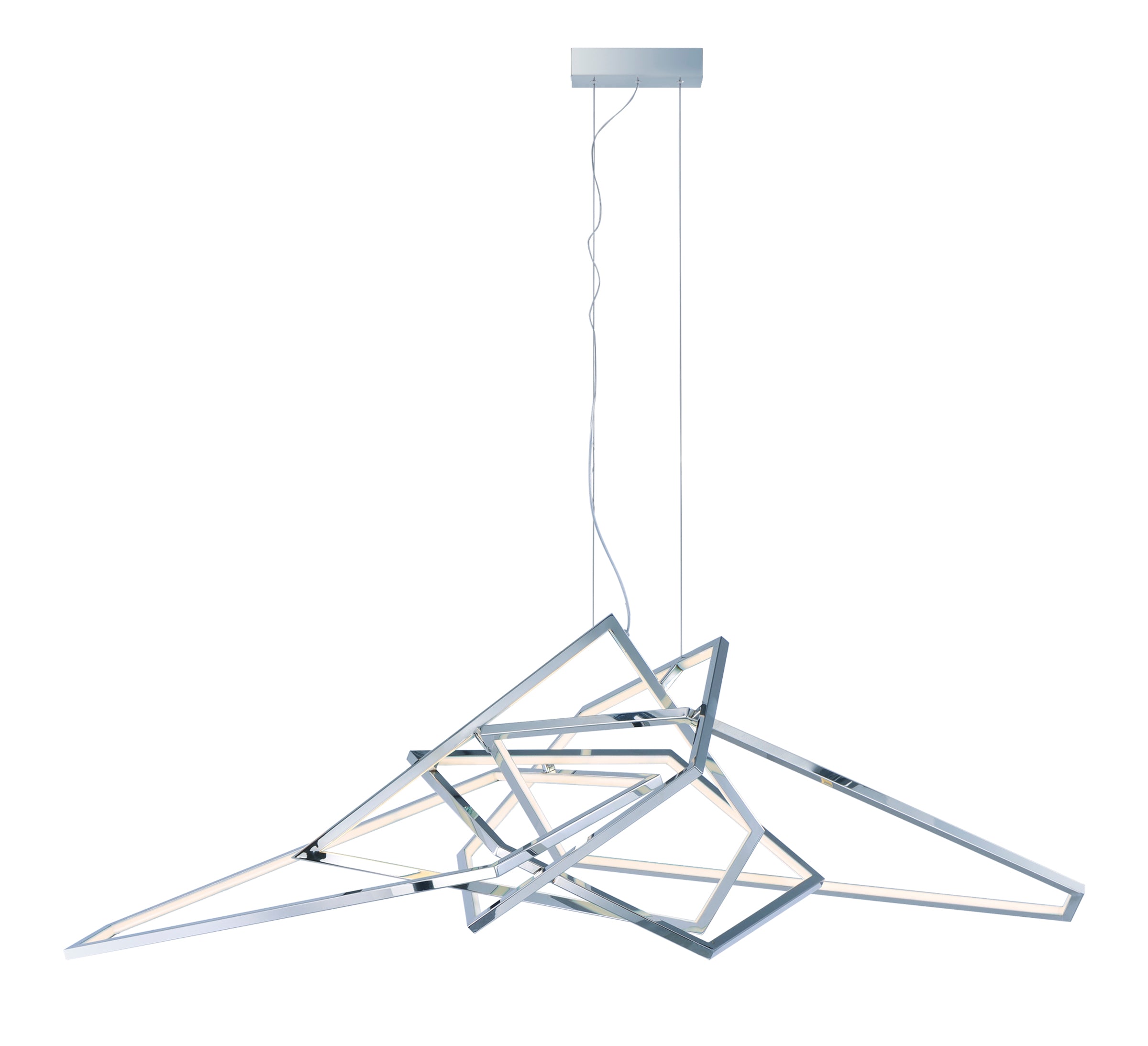 TRAPEZOID Pendant Chrome INTEGRATED LED - E22679-PC | MAXIM/ET2