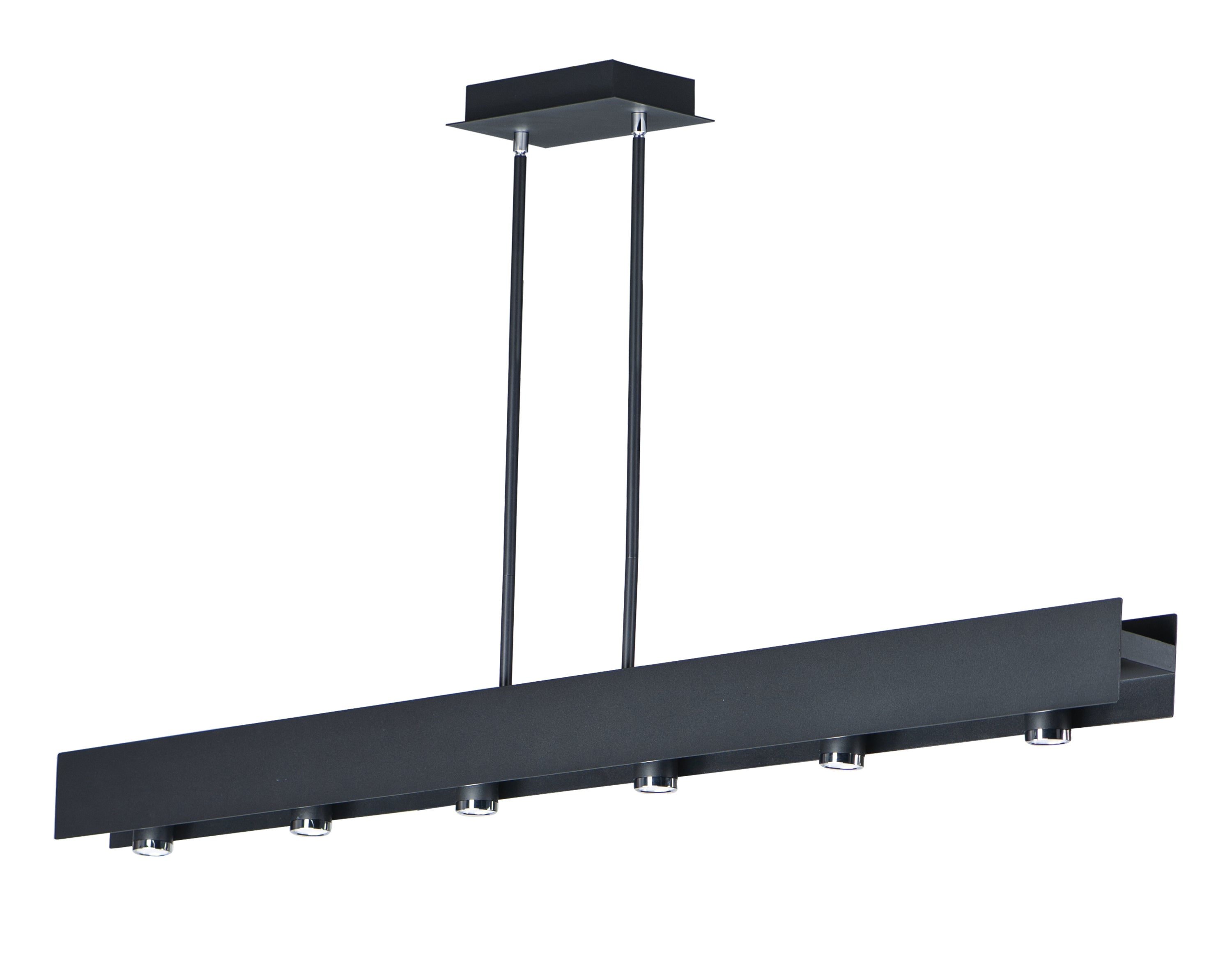 BEAM LED Suspension linéaire Noir, Chrome DEL INTÉGRÉ - E24636-BKPC | MAXIM/ET2