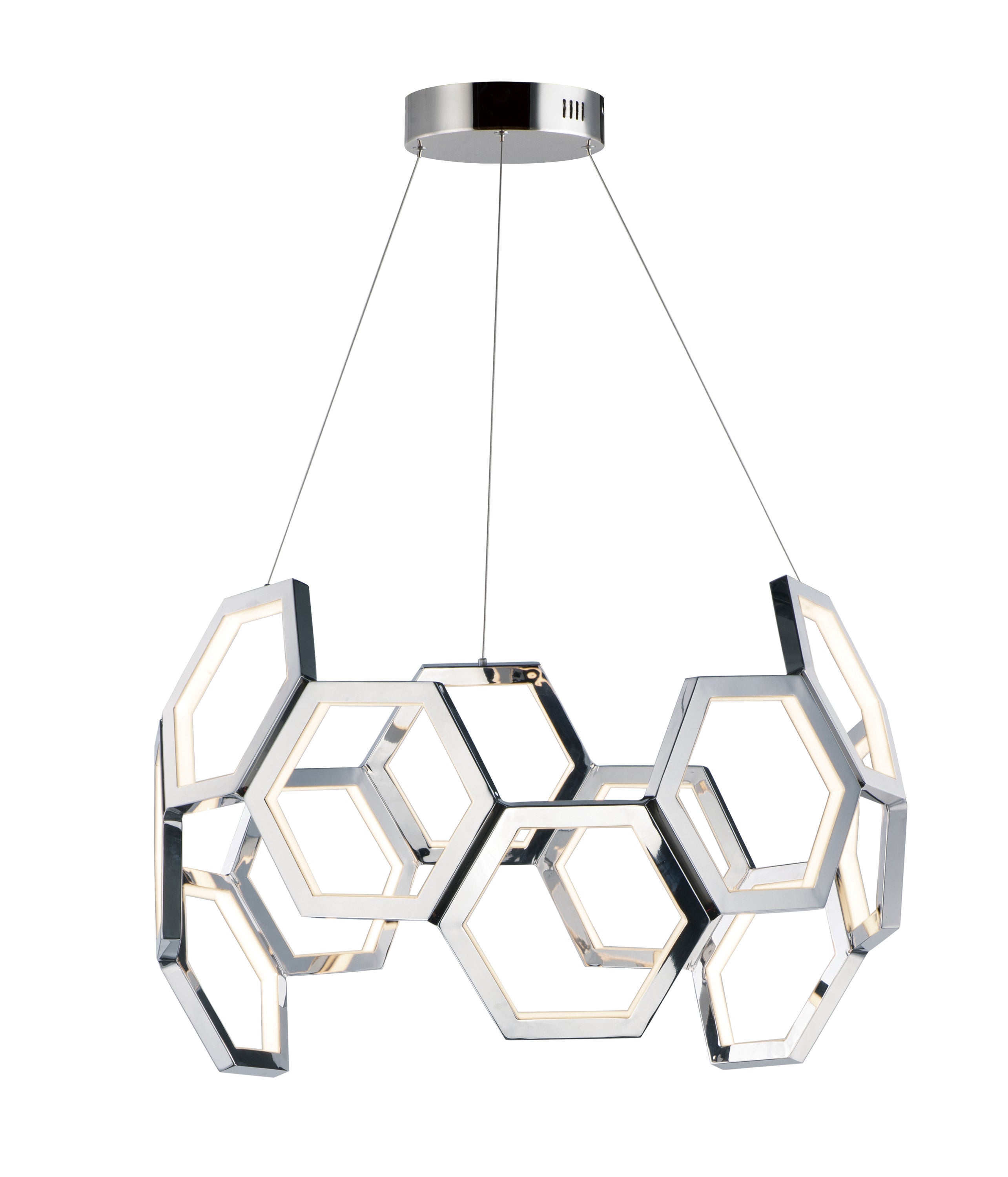 POLYGON Suspension Chrome DEL INTÉGRÉ - E24893-PC | MAXIM/ET2