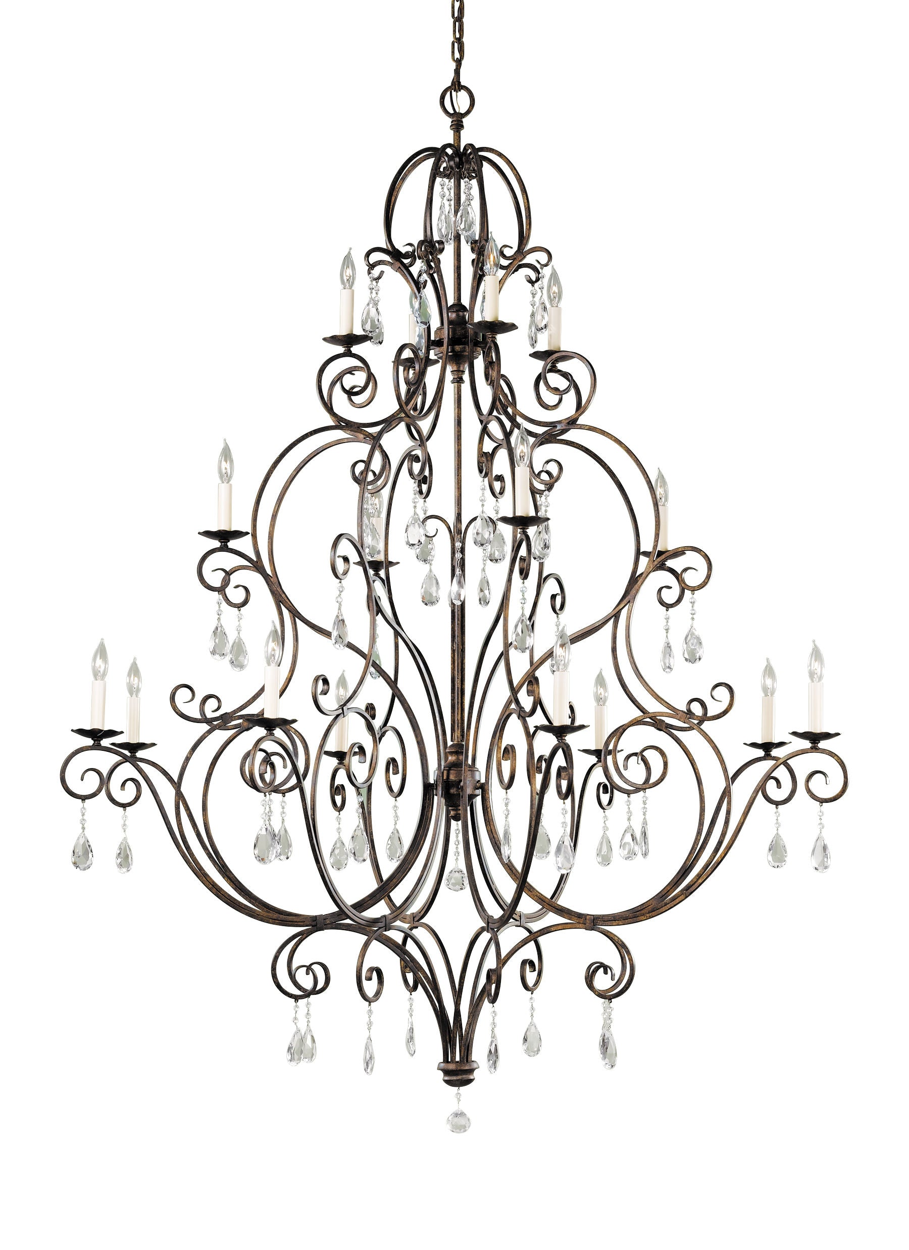 Chateau Chandelier Bronze, Cristal - F2110/8+4+4MBZ | GENERATION LIGHTING