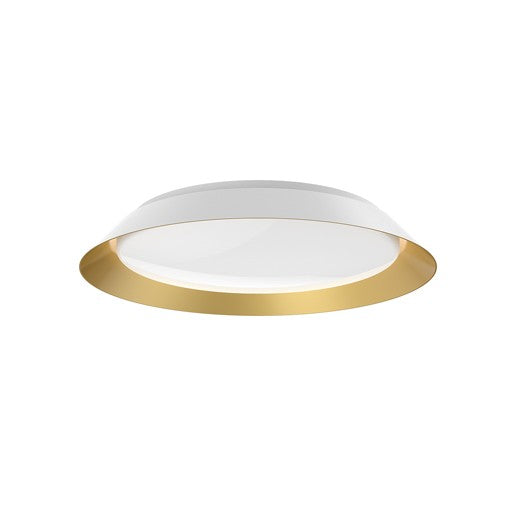 JASPER Flush mount White, Gold INTEGRATED LED - FM43419-WH/GD | Kuzco
