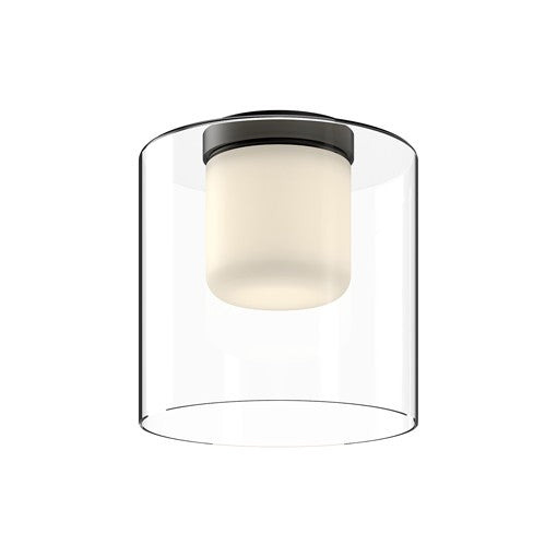 BIRCH Flush mount  Black INTEGRATED LED - FM53509-BK/CL | KUZCO