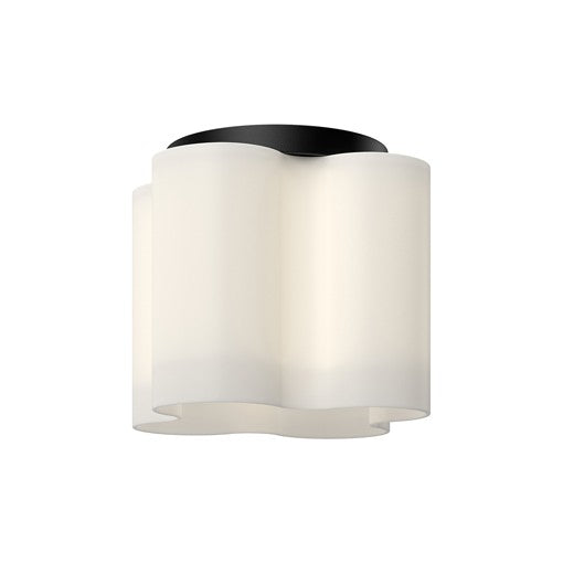 CLOVER Flush mount  Black INTEGRATED LED - FM54809-BK/OP | KUZCO
