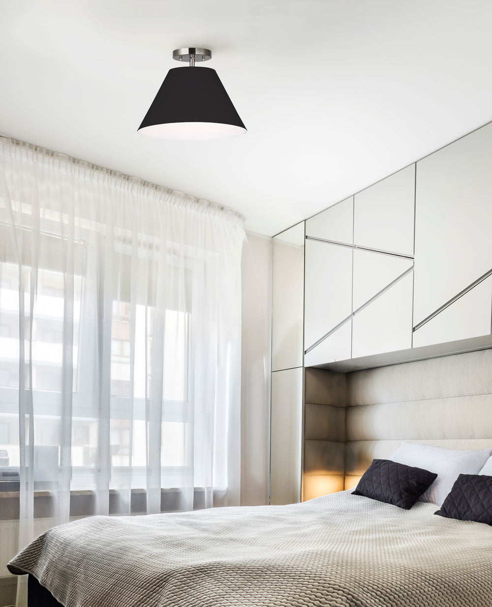 TALIA Suspensionsimple Nickel, Noir - ISF1076A01BKN | CANARM