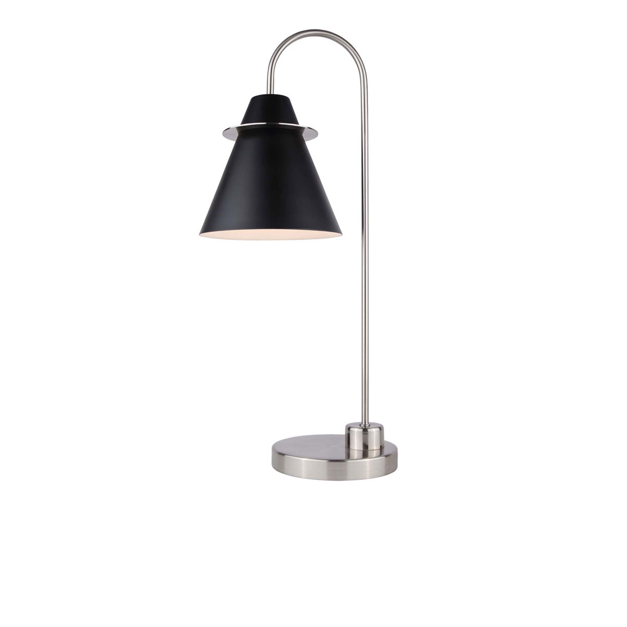TALIA Deco et AccessoiresLamp Nickel, Noir - ITL1076A22BKN | CANARM