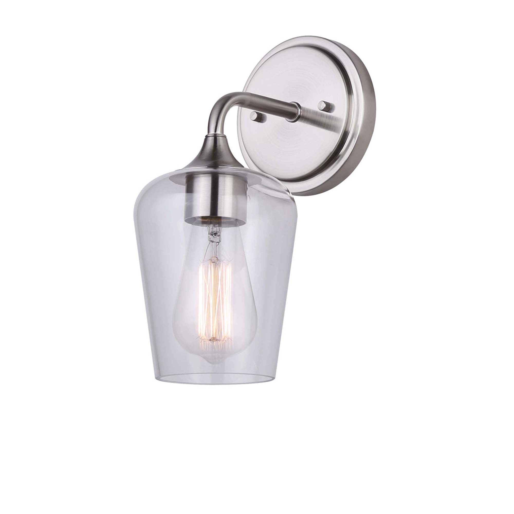 CONALL Bathroom wall sconce Nickel - IVL1102A01BN | CANARM