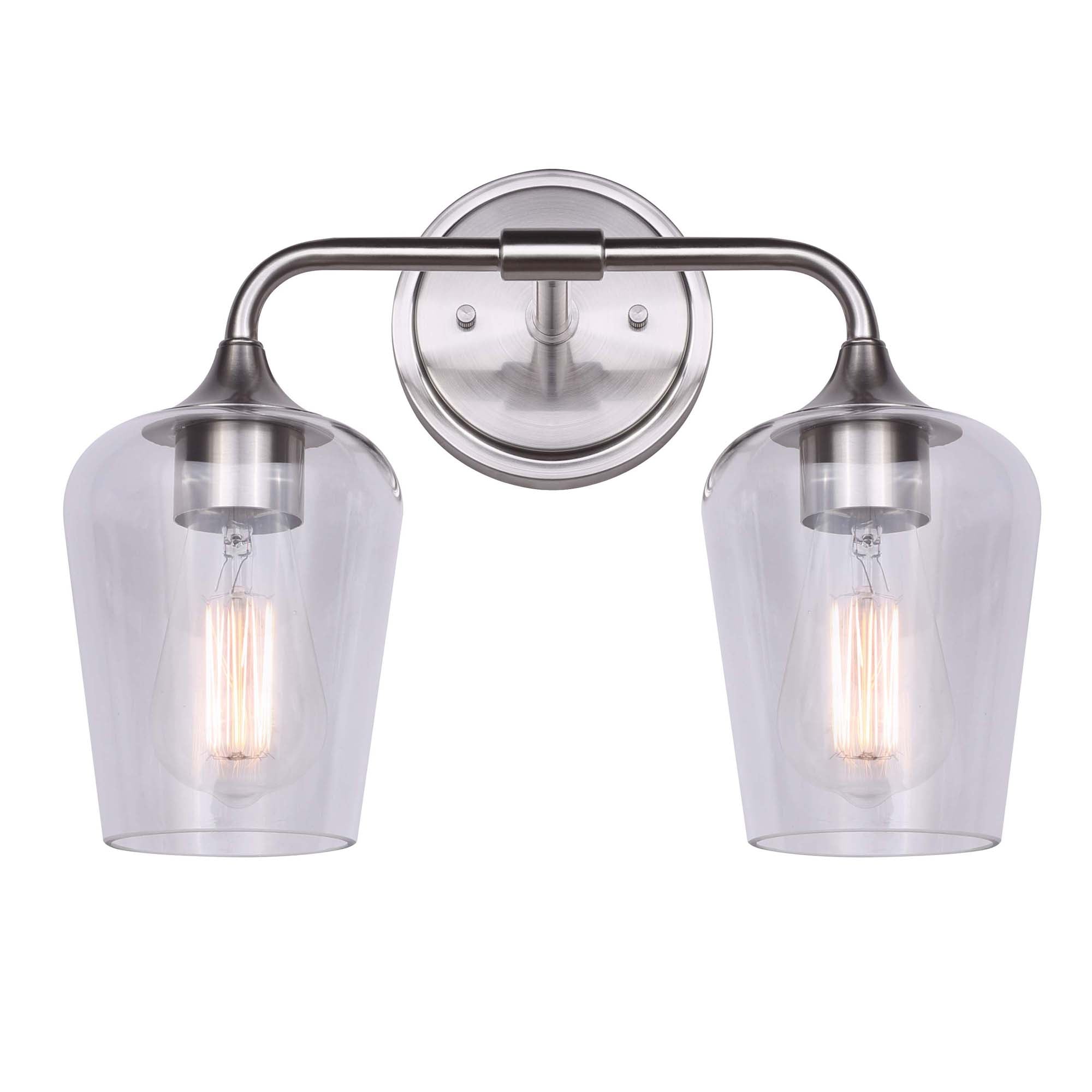 CONALL Bathroom wall sconce Nickel - IVL1102A02BN | CANARM