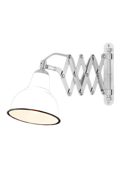 Sconce White and Stainless steel - LL1480WH | LUCE LUMEN