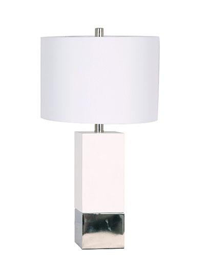 Lampe sur table Blanc, Chrome - LL1617 | LUCE LUMEN