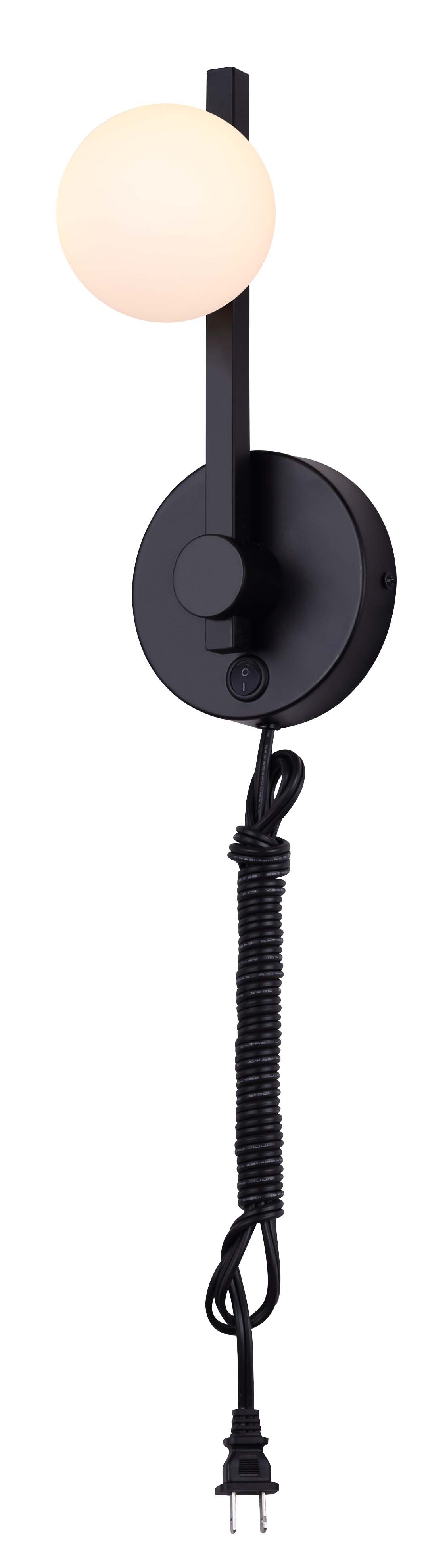 NYLAH Bathroom wall sconce Black INTEGRATED LED - LWF233A01BK | CANARM