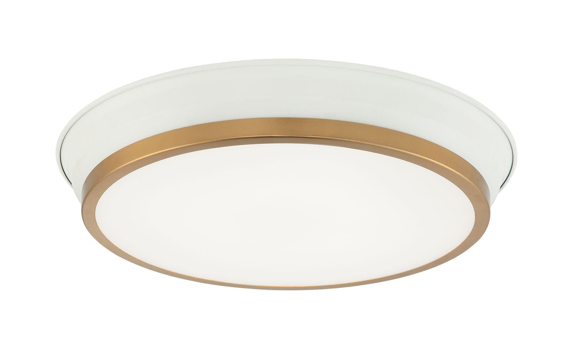 JAXX Flush mount  White, Gold INTEGRATED LED - M11202WHAG | MATTEO