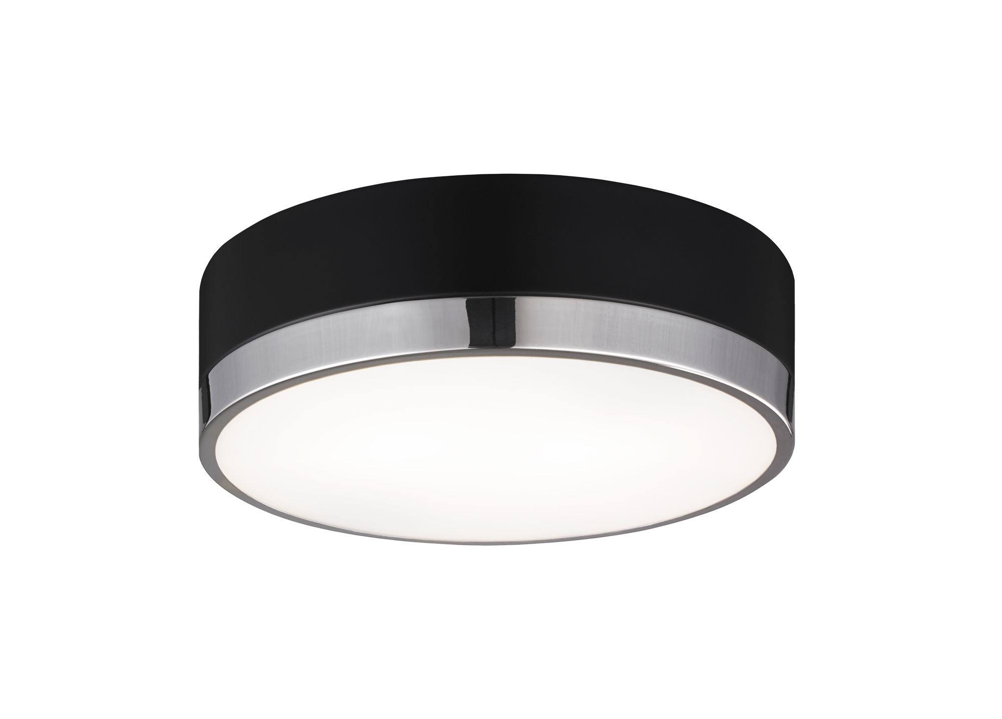 TRYDOR Plafonnier Noir, Chrome - M14302BKCH | MATTEO