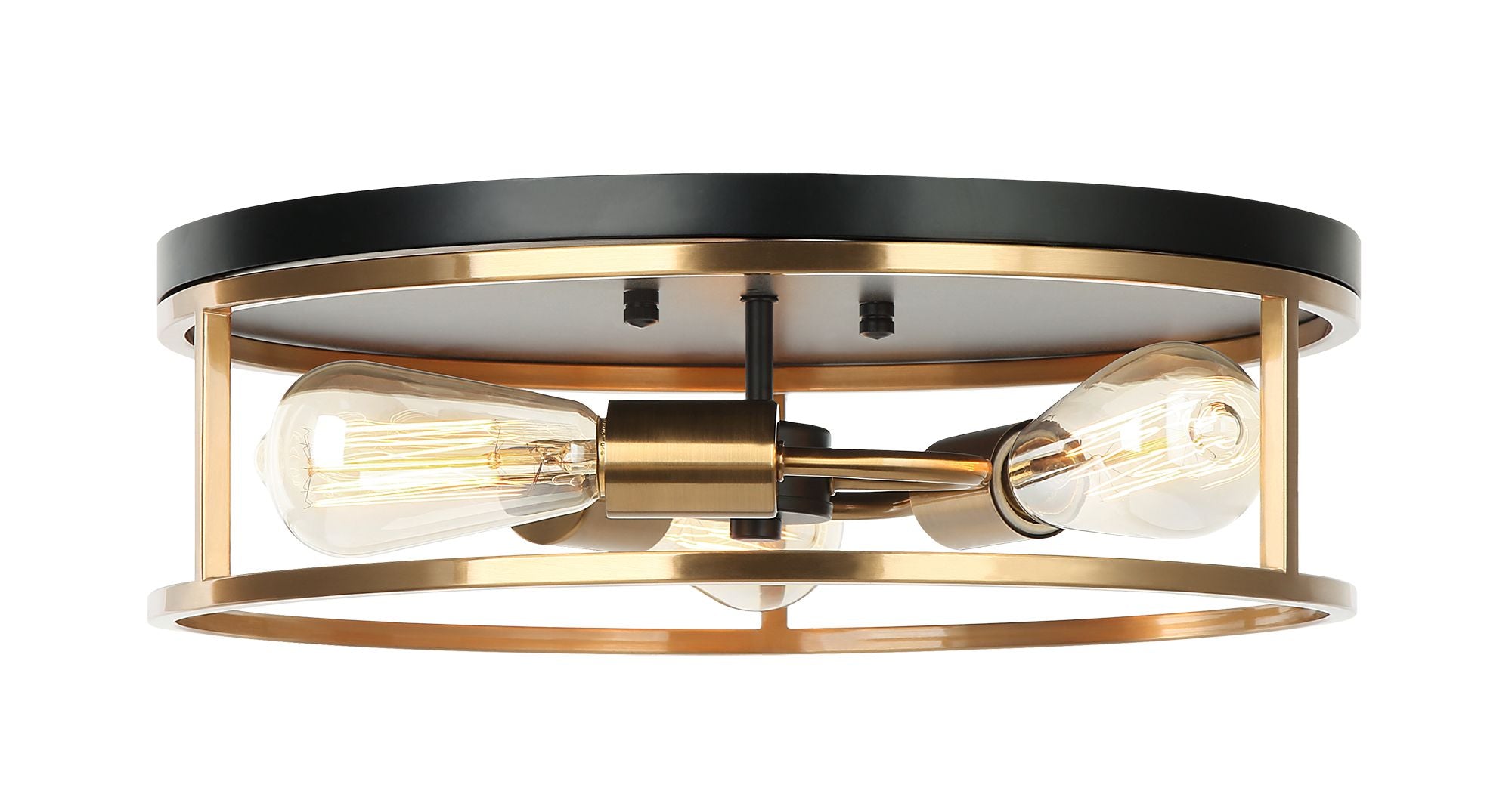 CLARKE Flush mount Black, Gold - M15503BKAG | TEO