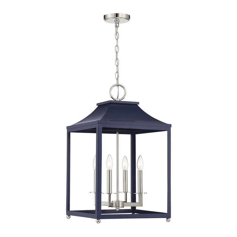 Chandelier Bleu, Nickel - M30009NBLPN | SAVOYS