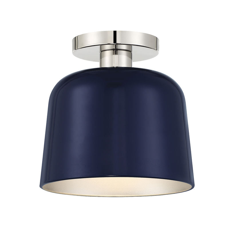 Semi flush mount Blue, Nickel - M60067NBLPN | SAVOYS