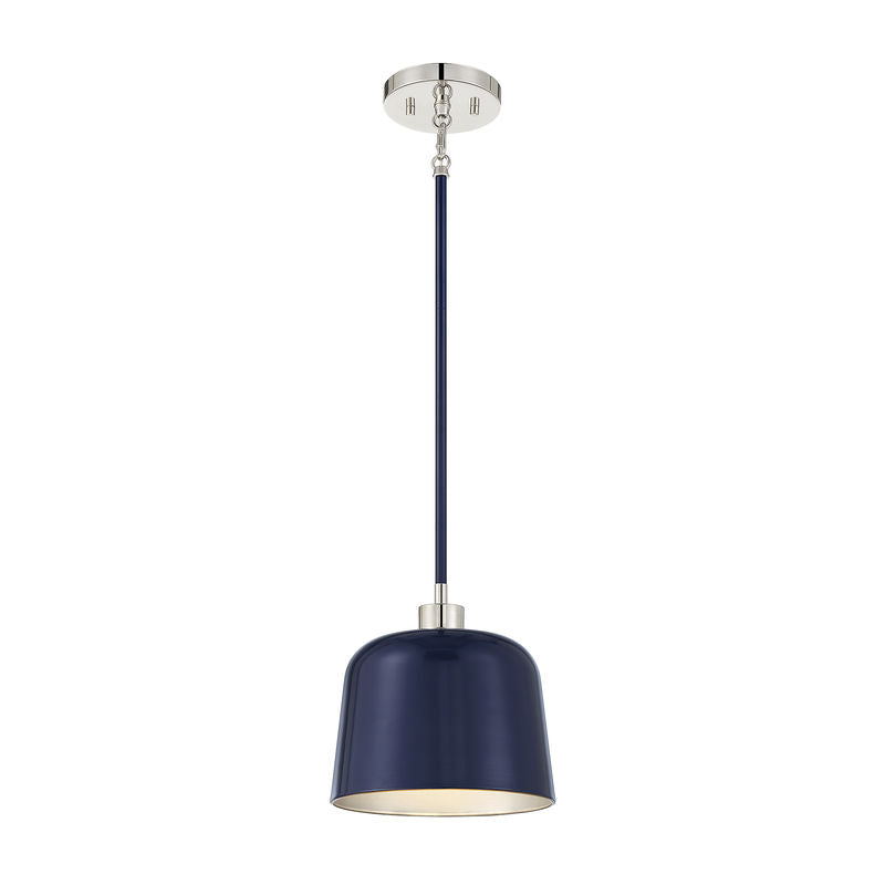 Suspension simple Bleu, Nickel - M70118NBLPN | SAVOYS