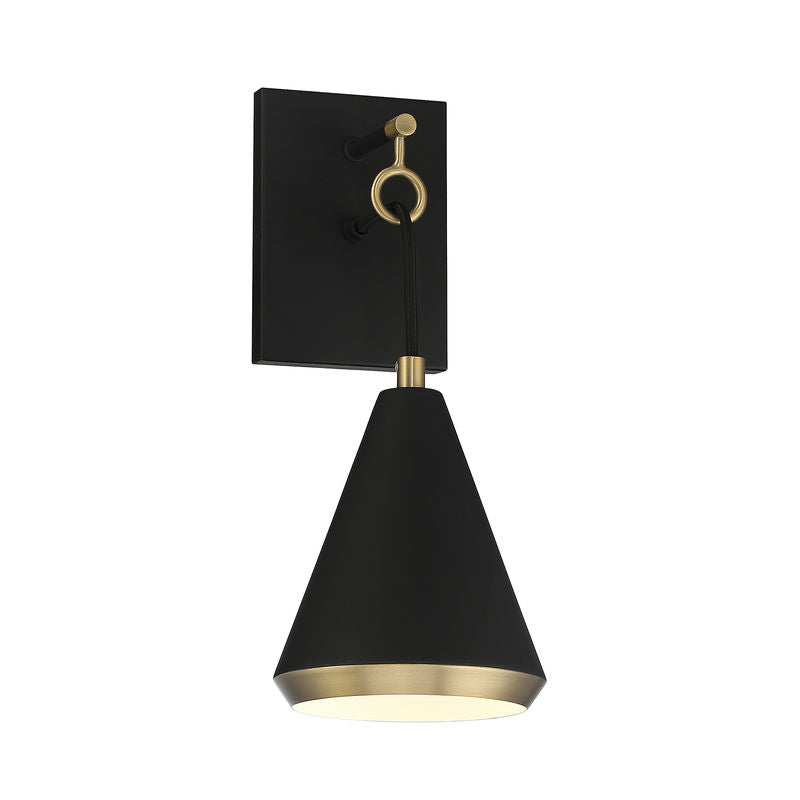 Wall sconce Black, Gold - M90066MBKNB | SAVOYS