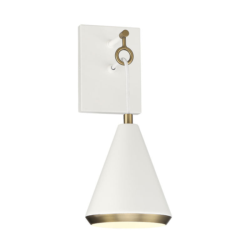Wall sconce White, Gold - M90066WHNB | SAVOYS