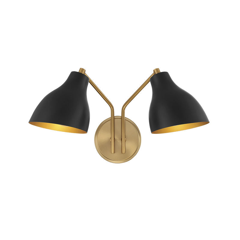 Wall sconce Black, Gold - M90075MBKNB | SAVOYS