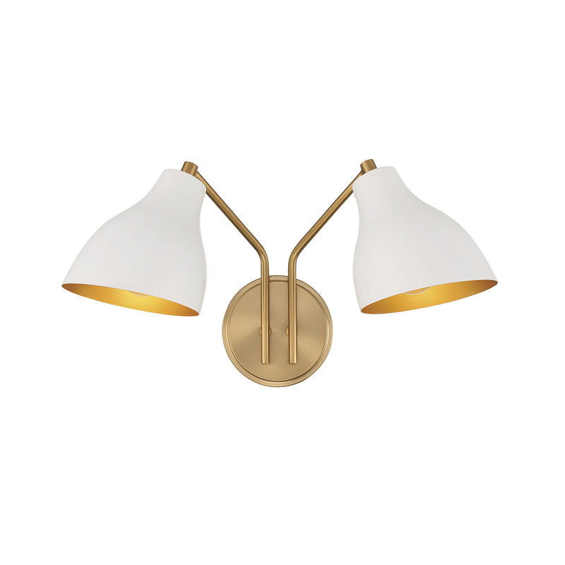 Wall sconce White, Gold - M90075WHNB | SAVOYS