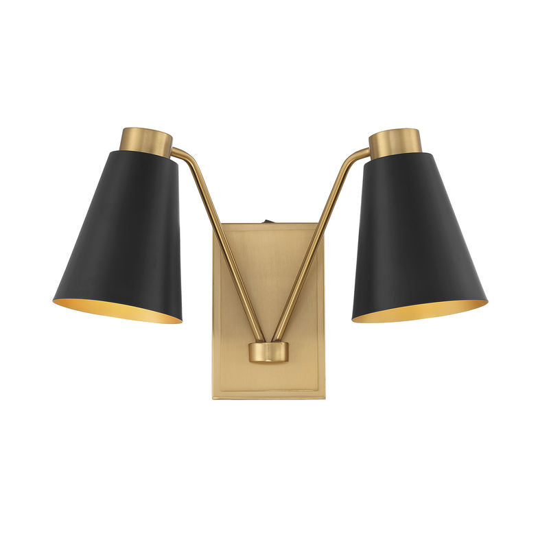 Wall sconce Black, Gold - M90076MBKNB | SAVOYS