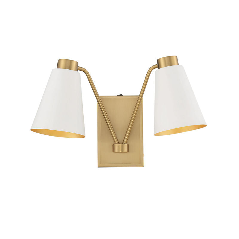 Wall sconce White, Gold - M90076WHNB | SAVOYS