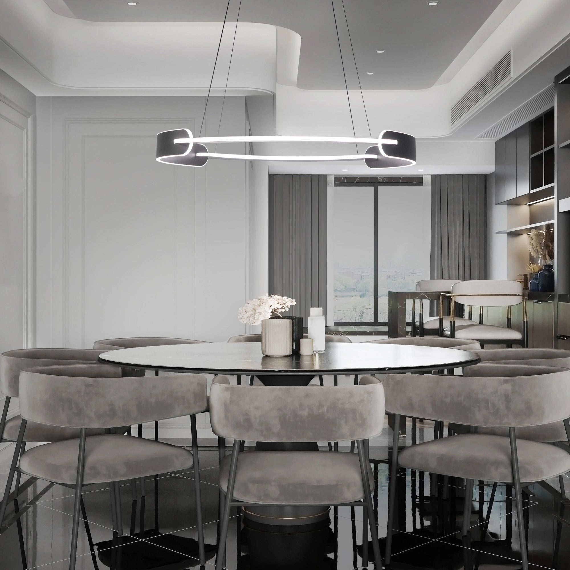AMARI pendant Black INTEGRATED LED - PD-86332-BK | MODERN FORMS