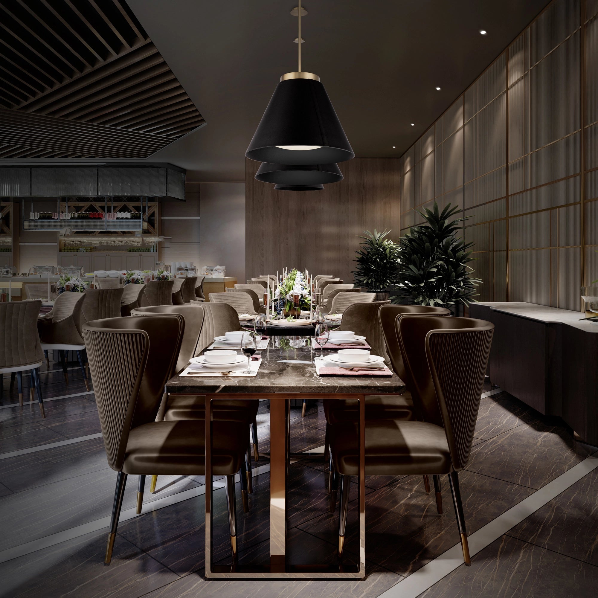 ILIOS pendant Black INTEGRATED LED - PD-88324-BK/AB | MODERN FORMS