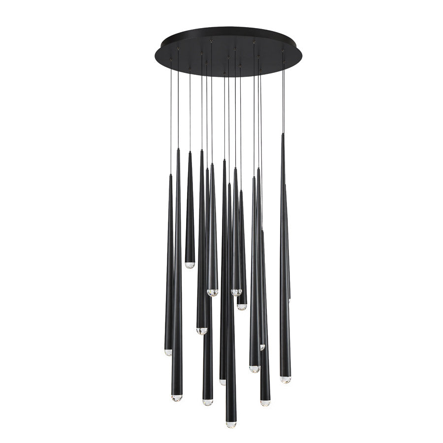CASCADE Suspension Noir DEL INTÉGRÉ - PD-41715R-BK | MODERN-FORMS