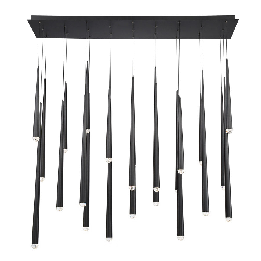 CASCADE Suspension Noir DEL INTÉGRÉ - PD-41723L-BK | MODERN-FORMS