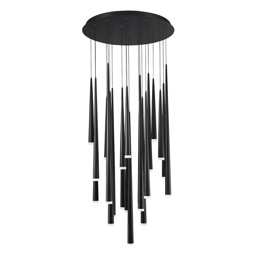 CASCADE Suspension Noir DEL INTÉGRÉ - PD-41821R-BK | MODERN-FORMS