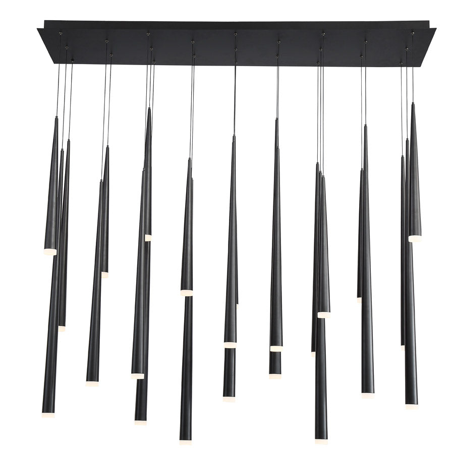 CASCADE Suspension Noir DEL INTÉGRÉ - PD-41823L-BK | MODERN-FORMS