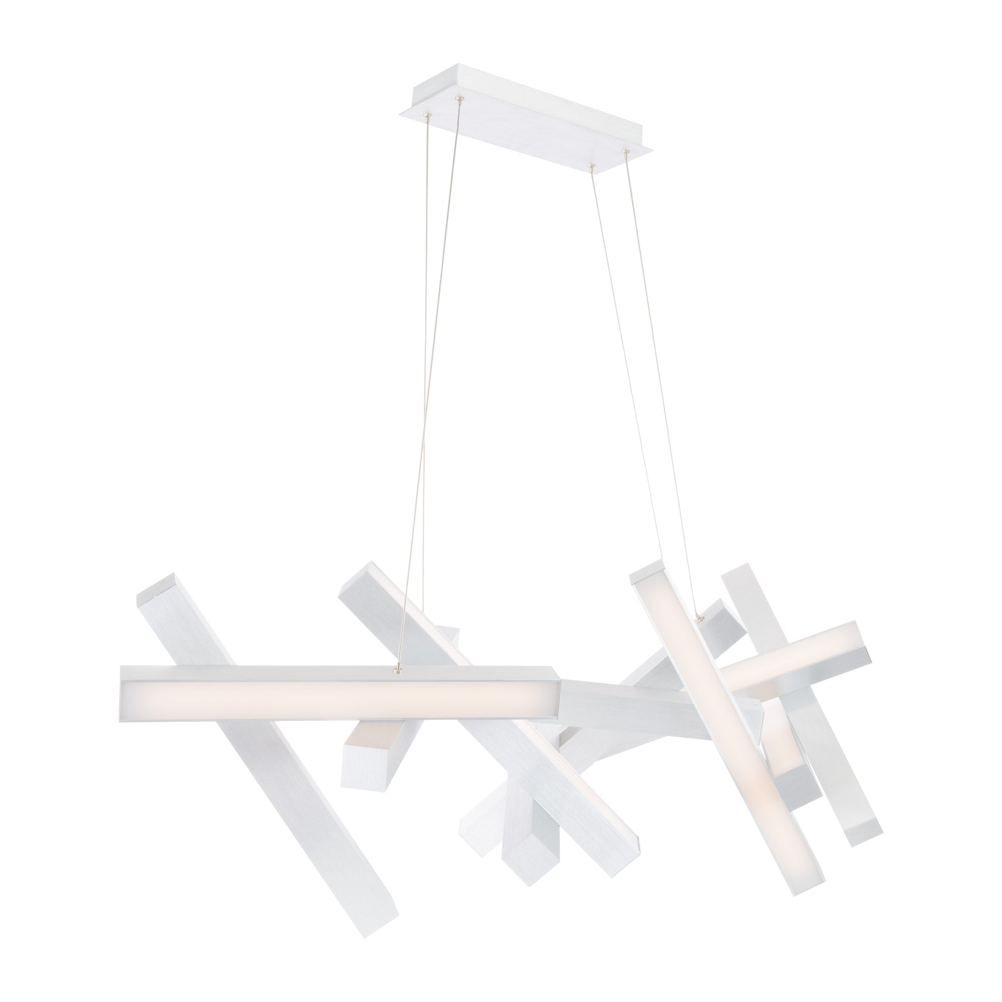 CHAOS Chandelier Aluminum INTEGRATED LED - PD-64848-AL | MODERN FORMS