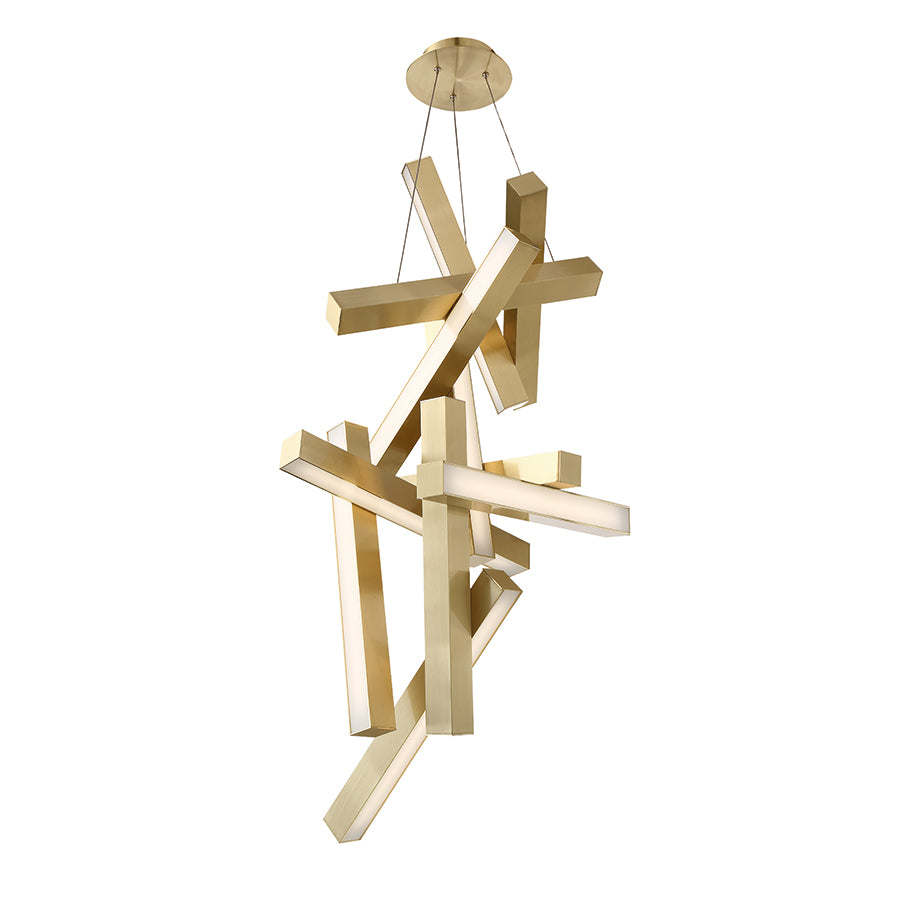 CHAOS Chandelier Gold INTEGRATED LED - PD-64849-AB | MODERN FORMS