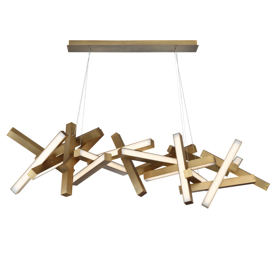 CHAOS Chandelier Gold INTEGRATED LED - PD-64872-AB | MODERN FORMS