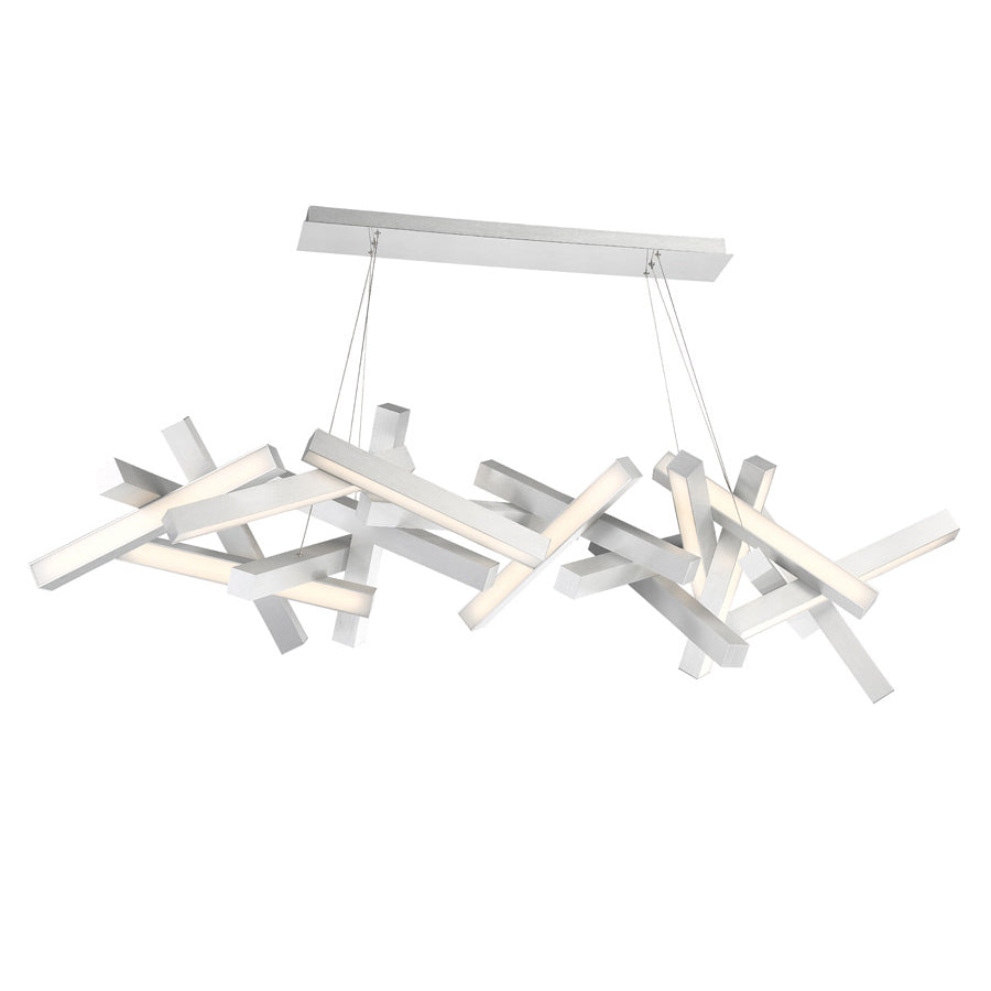 CHAOS Chandelier Aluminum INTEGRATED LED - PD-64872-AL | MODERN FORMS
