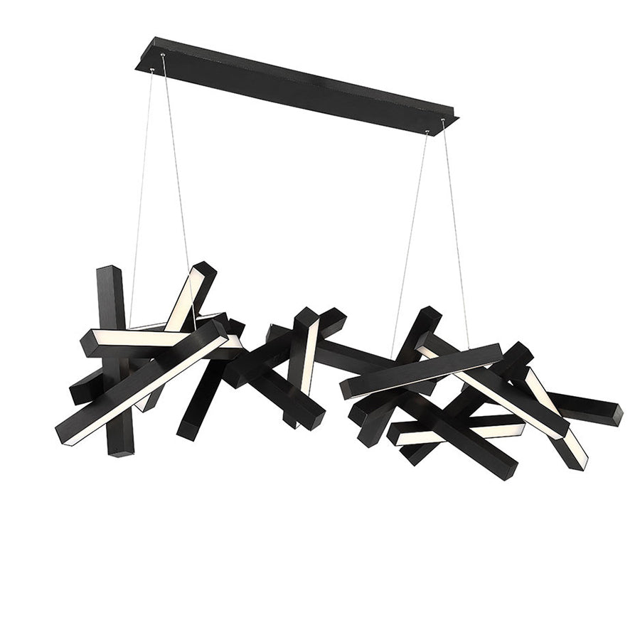 CHAOS Chandelier Black INTEGRATED LED - PD-64872-BK | MODERN FORMS