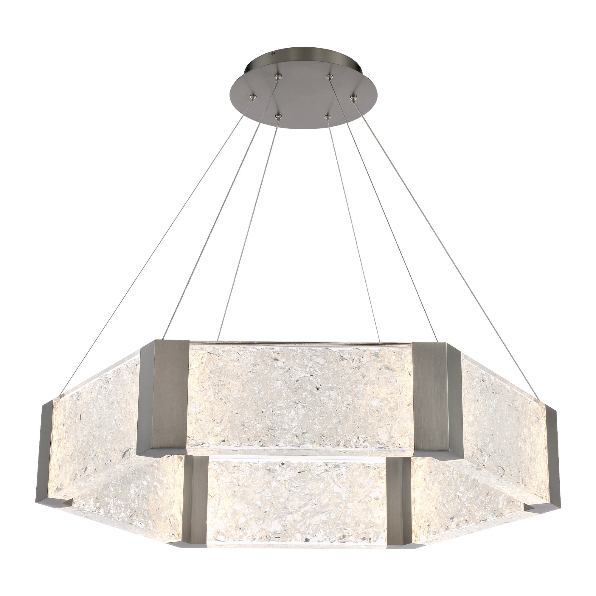 FOREVER Chandelier Nickel INTEGRATED LED - PD-76034-AN | MODERN FORMS