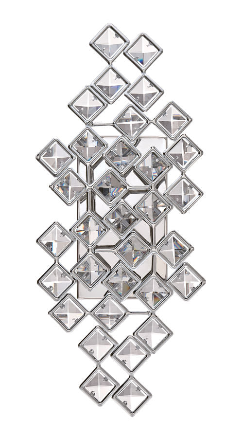 MILANO Sconce Chrome, Crystal INTEGRATED LED - PF60-3LWL-CH | KENDAL