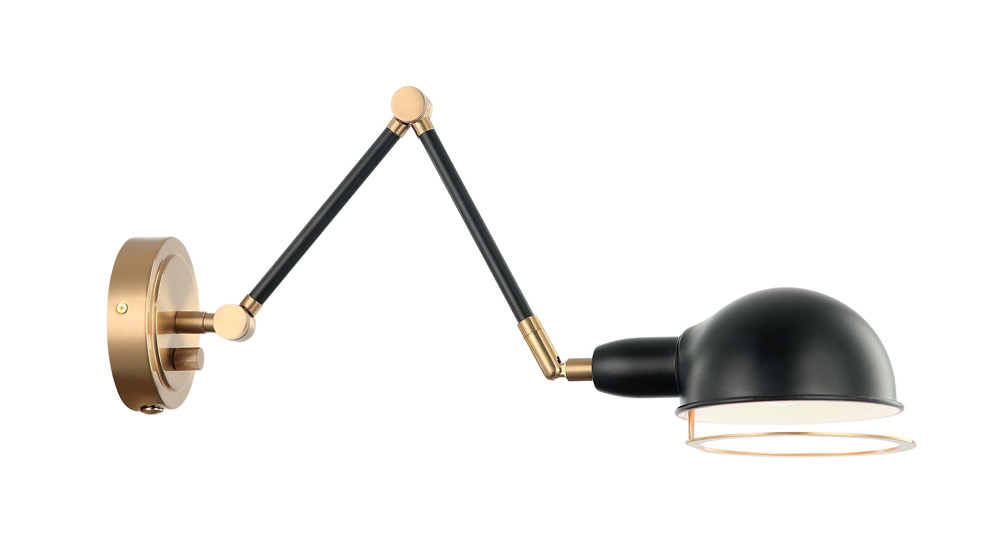 BLARE Wall sconce Gold, Black - S00721AGBK | TEO