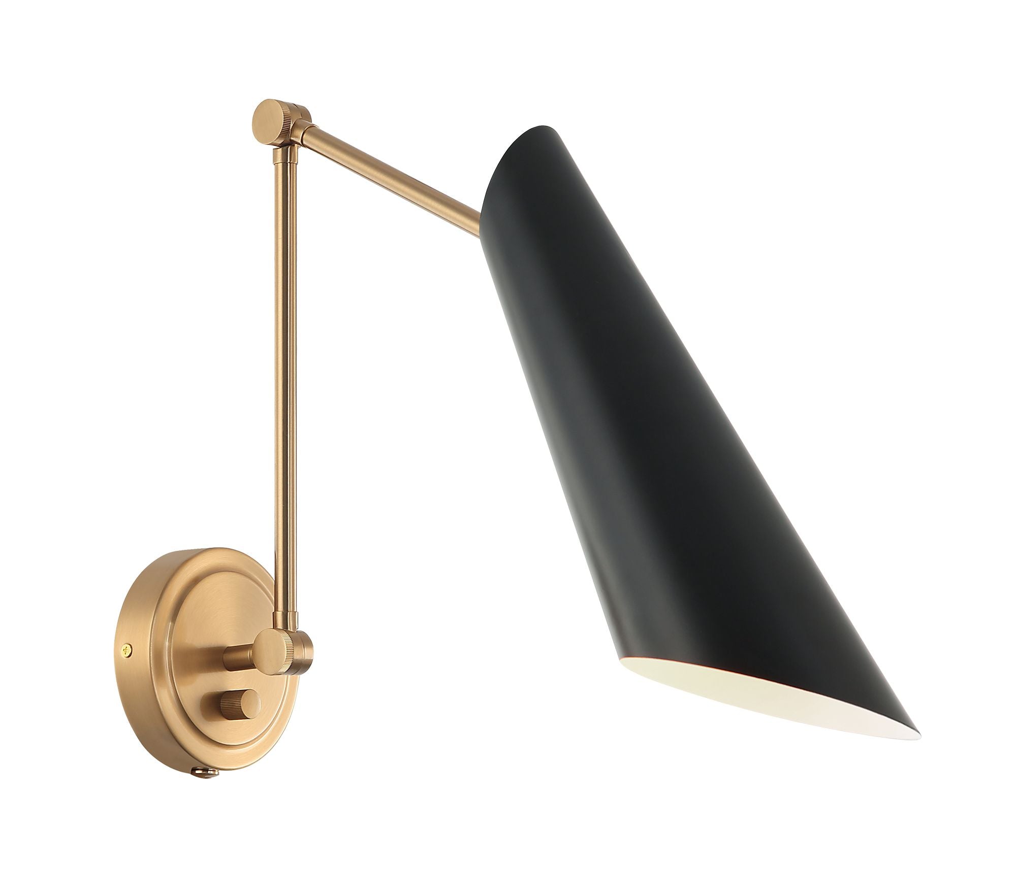 BUTERA Wall sconce Gold, Black - S08021AGBK | TEO