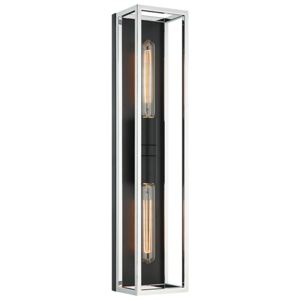 SHADOW-BOX Murale Noir, Chrome - S15122BKCH | MATTEO