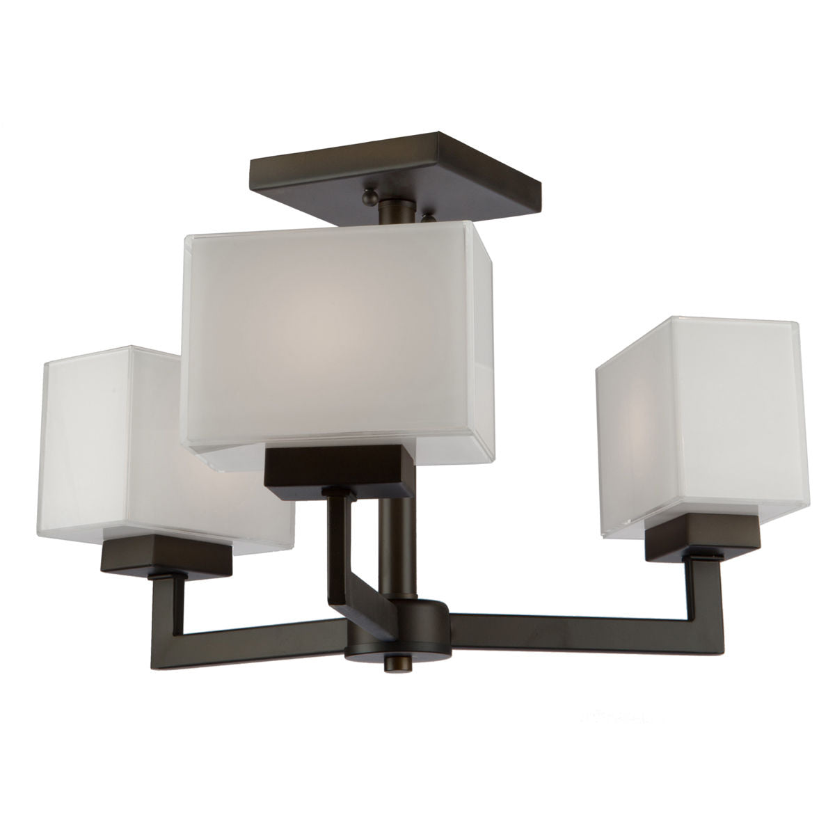 Cube Light Semi-plafonnier Bronze - SC13183OB | ARTCRAFT