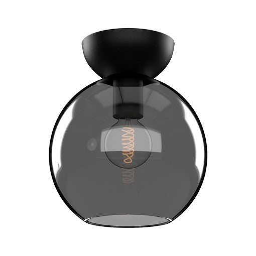 ARCADIA Semi flush mount Black - SF59708-BK/SM | KUZCO