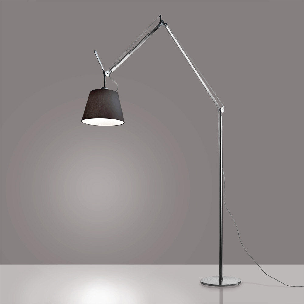 TOLOMEO Lampe sur pied Noir, Nickel - TLM0109 | ARTEMIDE